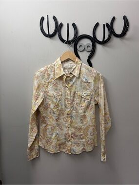 Stetson Cream Paisley Button-Up with Pastel Accents